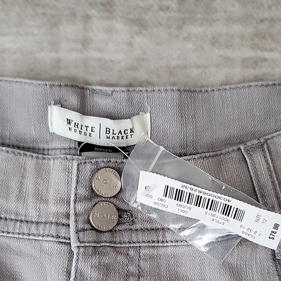 White House Black Market Women's Light Gray Ankle Jeans - Picture 2 of 5